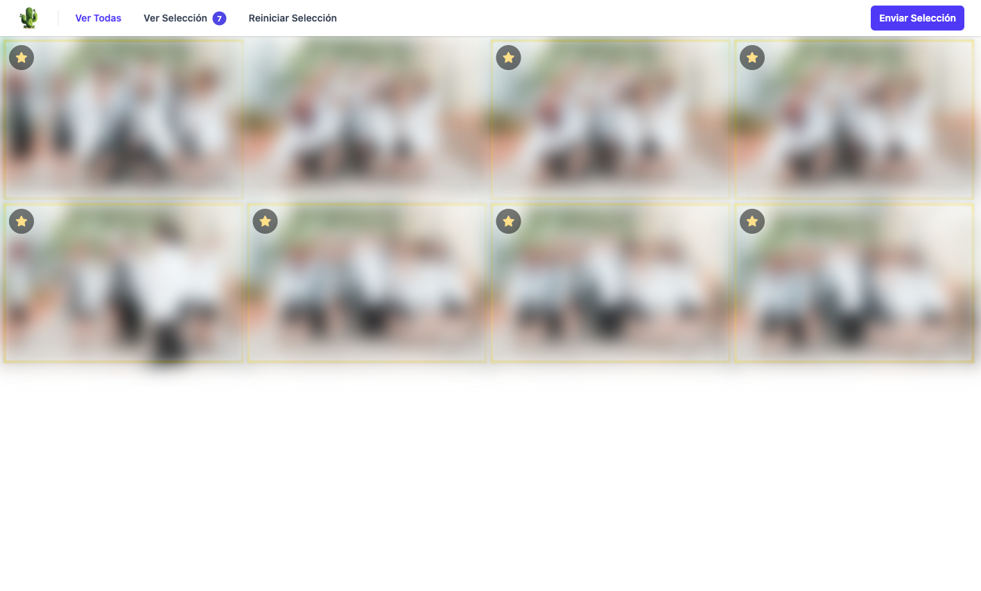 Vista de la galería desde la perspectiva del cliente